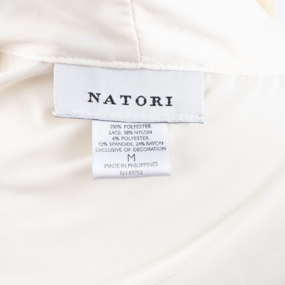 Natori M Silky Wrap Hollywood Robe Cream White - Picture 9 of 9